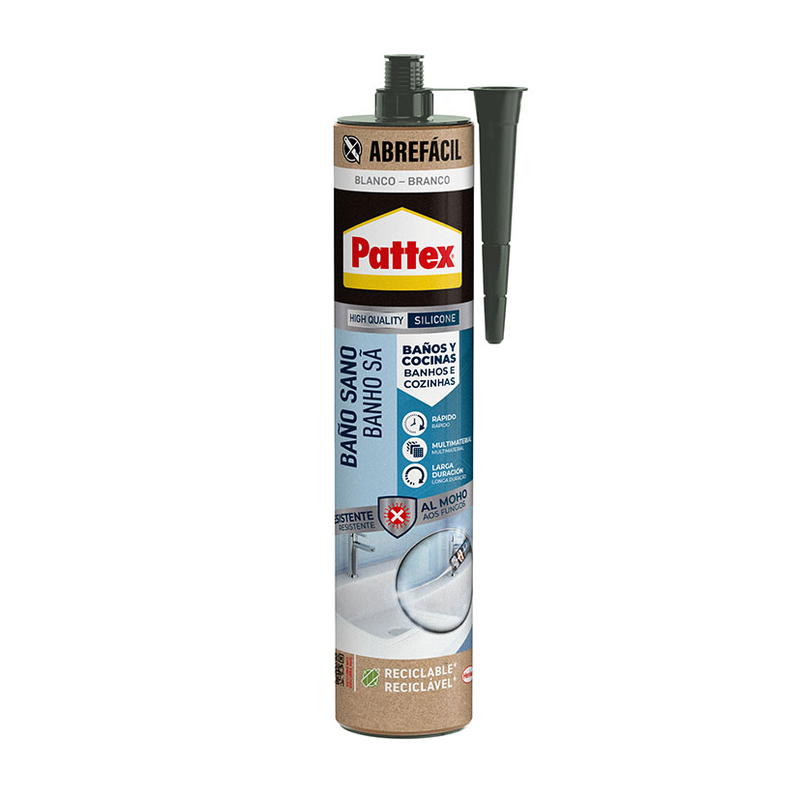 Silicona cocinas y baños PATTEX Baño sano 280 ml