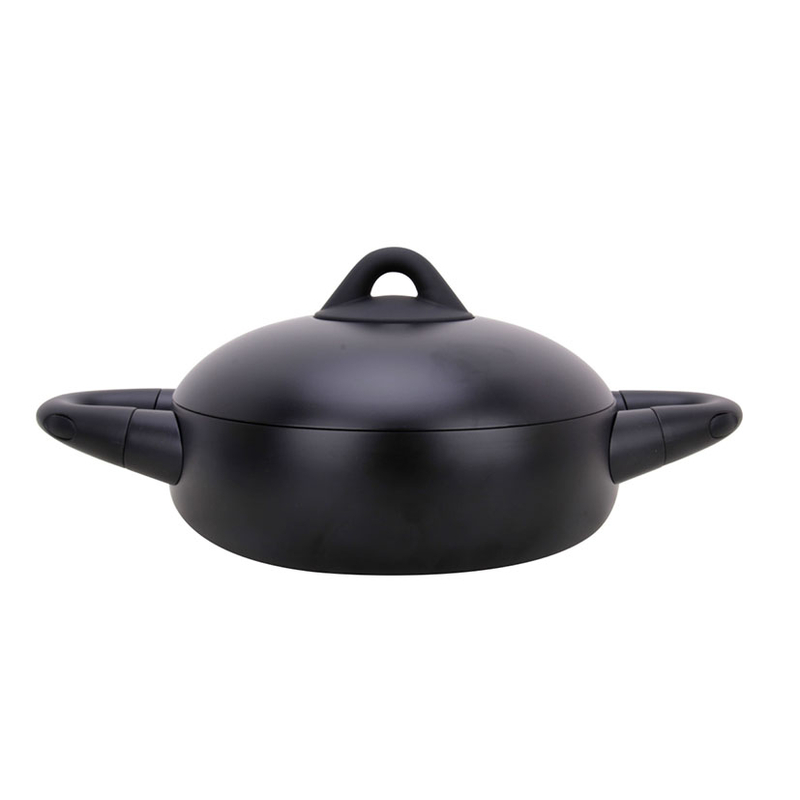 Cacerola baja con tapa AMERCOOK Serie K-Line Black