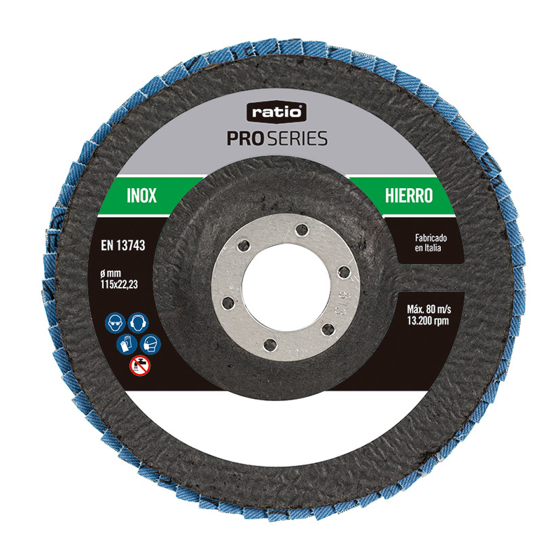 Disco abrasivo Zirconio RATIO ProSeries 115x22,23 mm. 10 unidades