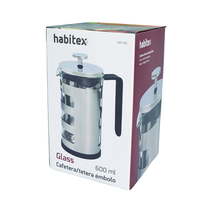 Cafetera tetera émbolo HABITEX Glass