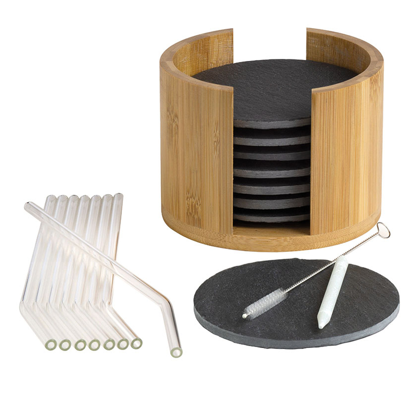 Juego de 8 posavasos MORITZ&MORITZ pizarra
