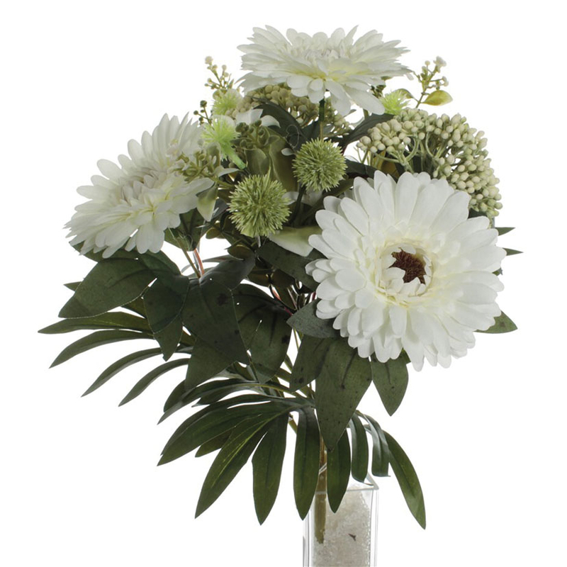 Ramo gerbera blanco, 8 unidades
