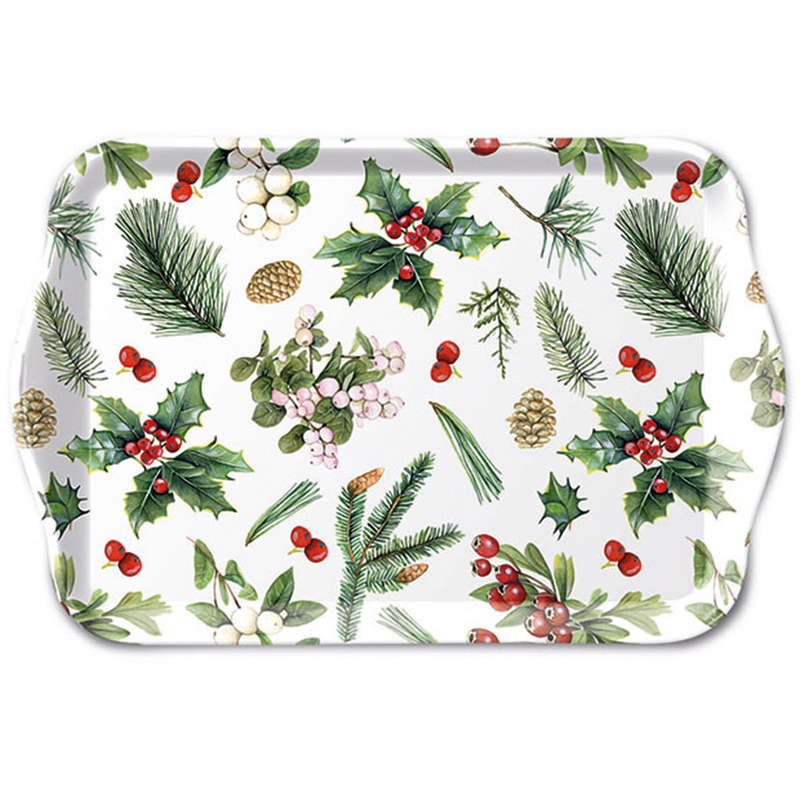 Bandeja servir Serie Winter Greenery 13x21 cm