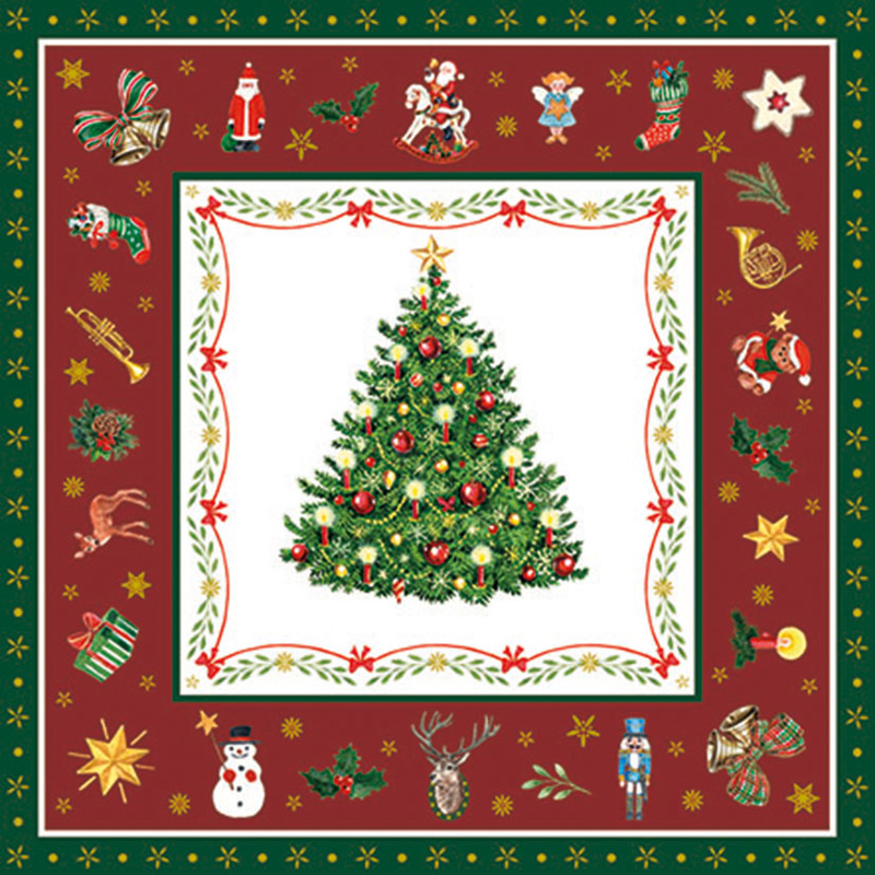 Pack 20 servilletas navideñas Serie Christ Evergreen