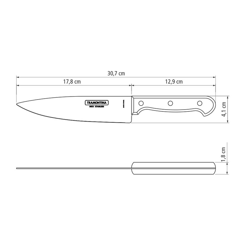 Cuchillo de cocina TRAMONTINA Polywood 17 cm