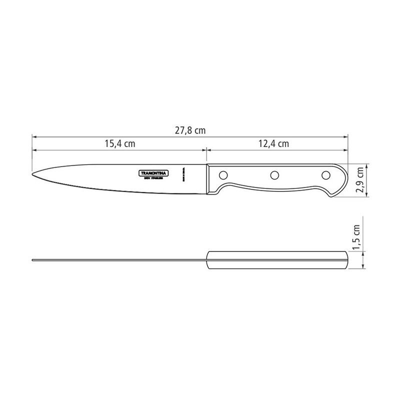 Cuchillo de cocina TRAMONTINA Polywood 16 cm