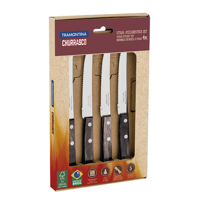 Cuchillo TRAMONTINA para asado, 4 unidades