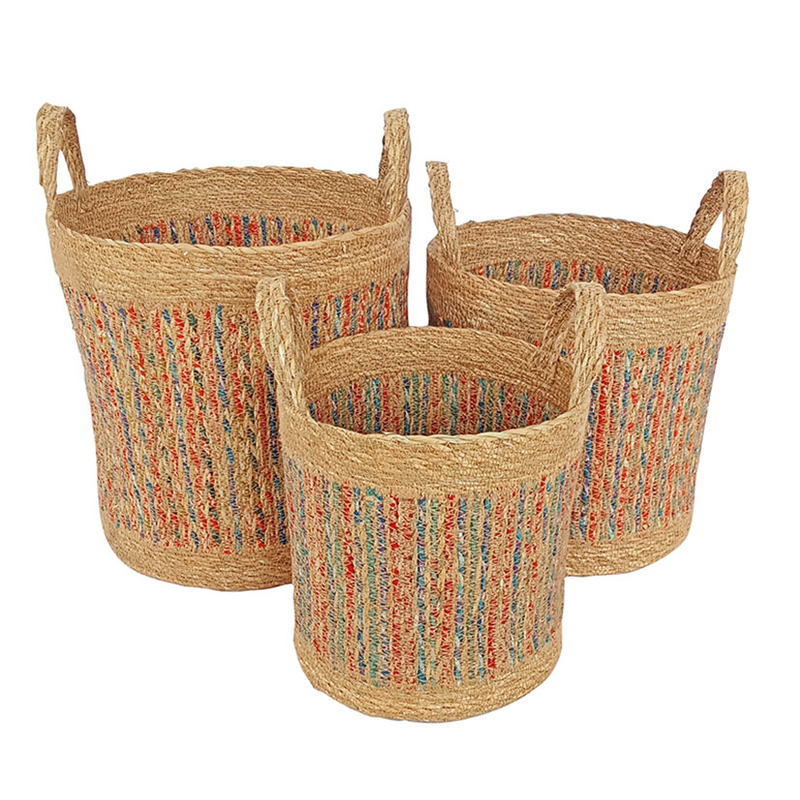 Set 3 cestas fibra natural Doha