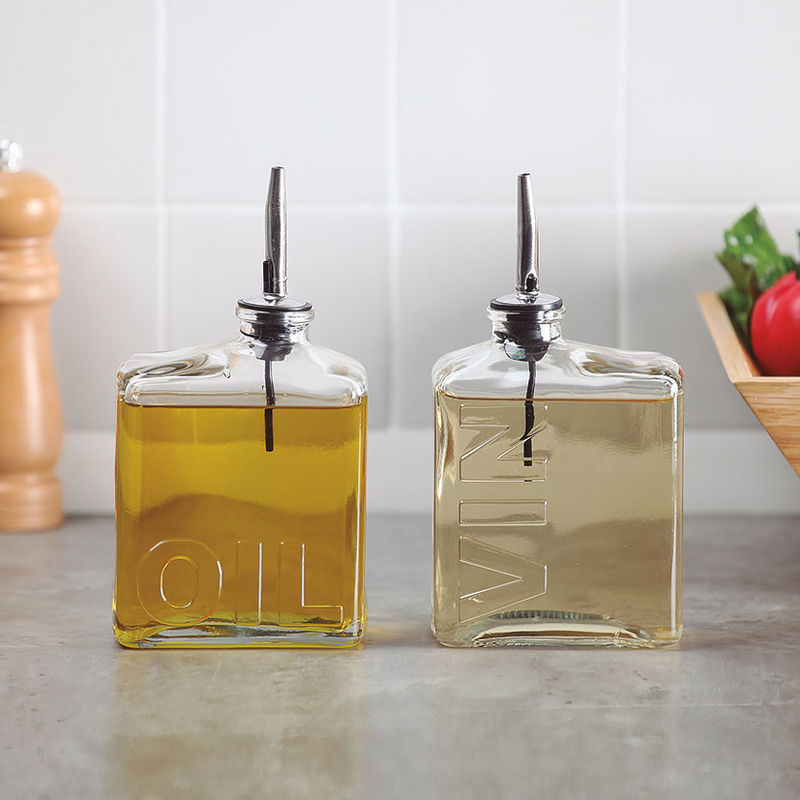 Juego aceitera y vinagrera vidrio Versa