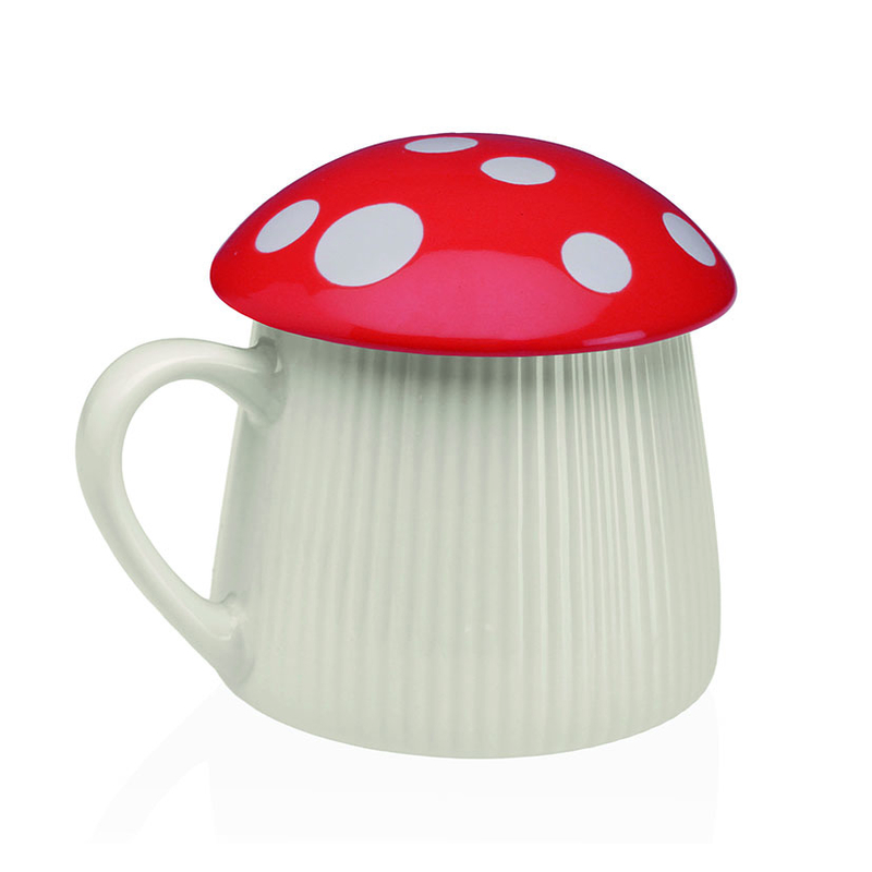 Taza con tapa VERSA seta roja