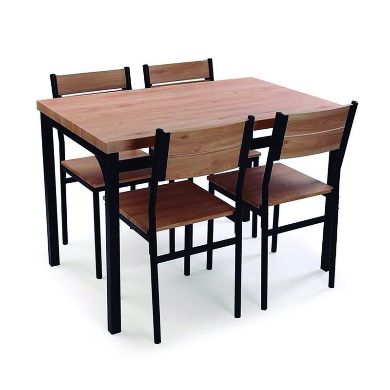Conjunto de mesa con 4 sillas VERSA 70 x 76 x 110