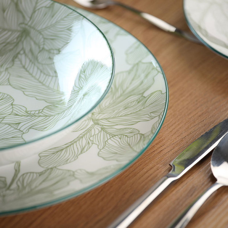 Vajilla 18 piezas PENGO Olive-Palm green