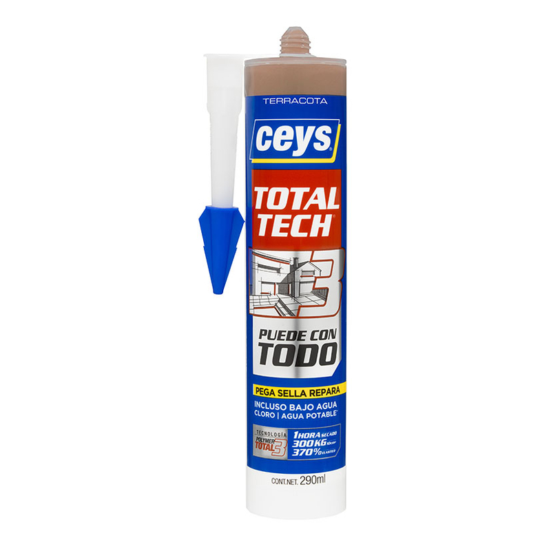 Sellador elástico CEYS TOTAL-TECH teja, 290ml