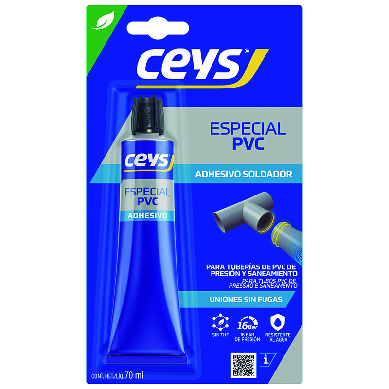 Adhesivo CEYS especial tuberías de PVC 70 ml