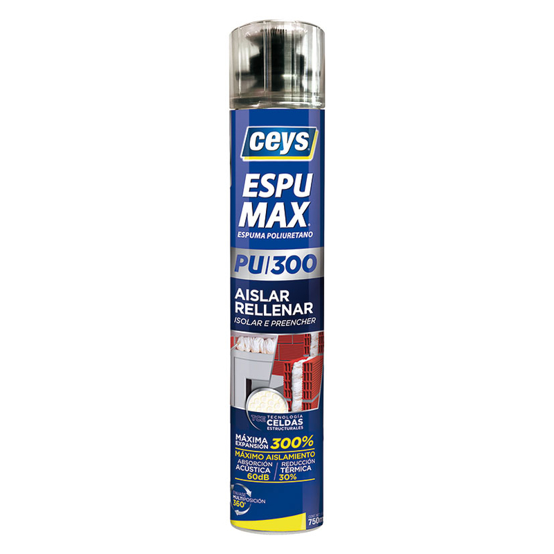Espuma poliuretano CEYS espuma aislar y rellenar pistola 750 ml
