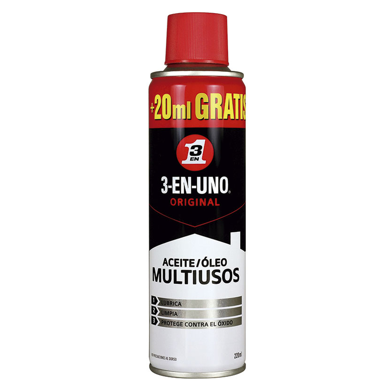 Aceite lubricante spray 200 ml 3 en 1