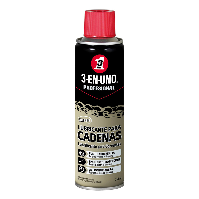 Lubricante para cadenas con PTFE 3-EN-UNO