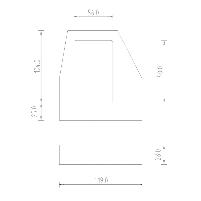 Cerradura puerta ballesta KEYMAT 55x90mm