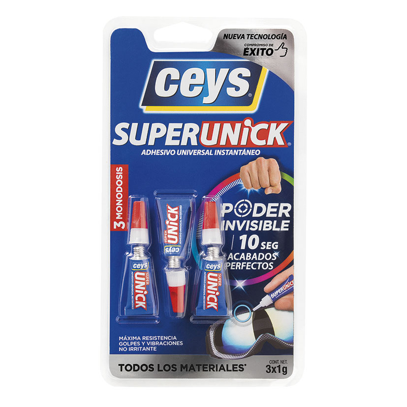 Adhesivo instantáneo CEYS Ultraunick gell 3 x 1 gr