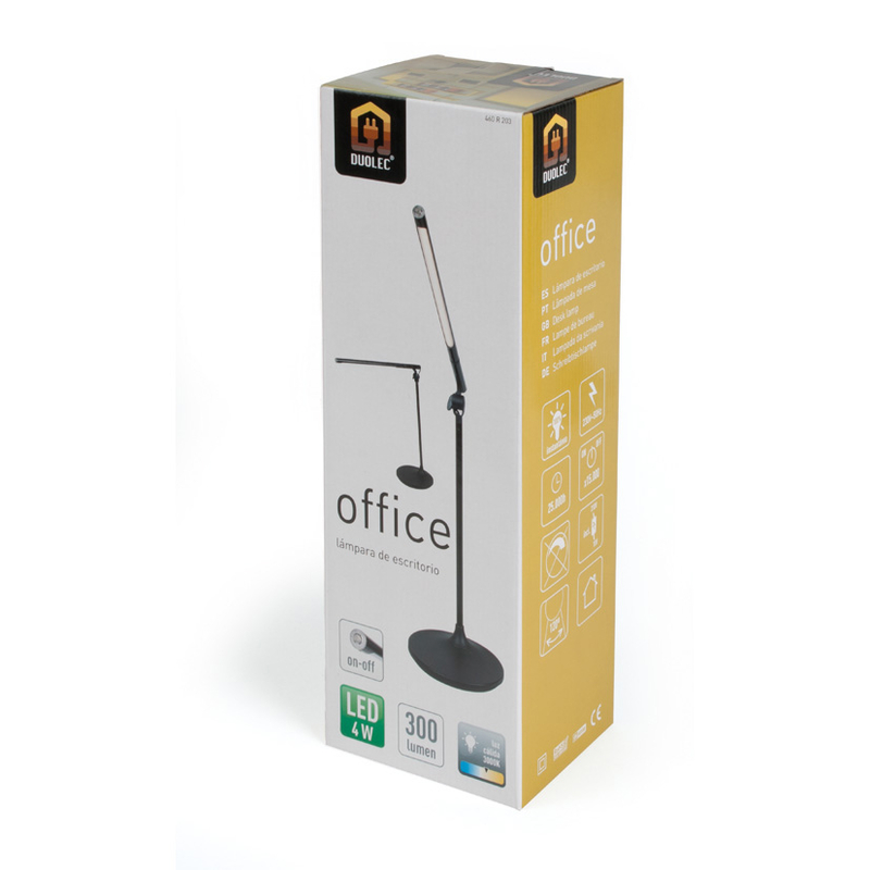 Lámpara estudio LED office DUOLEC 4 W 3000K luz cálida