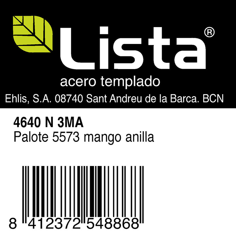 Palote jardín LISTA Nº5573 con mango anilla 85 cm