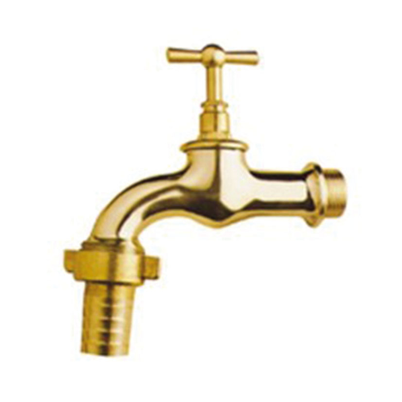 Grifo curvo con racor manguera pulido