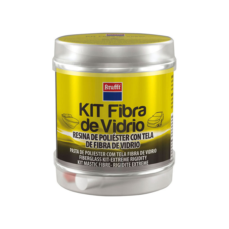 kit masilla fibra de vidrio KRAFFT 250 g