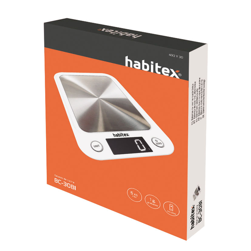 Balanza cocina HABITEX modelo BC-30CBI