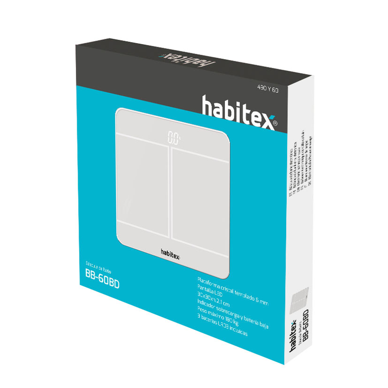 Báscula baño HABITEX BB-60BD Led