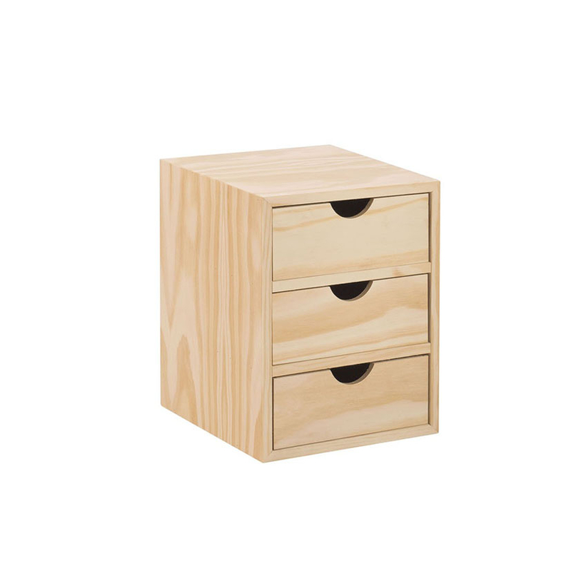 Mini cajonera madera de pino ASTIARRAGA 3 cajones