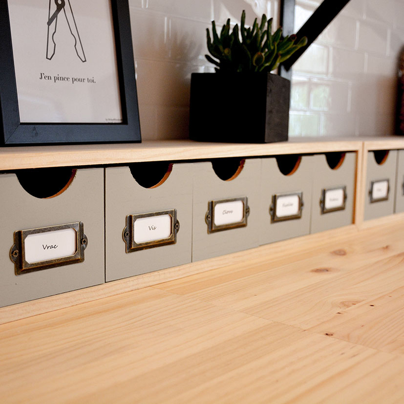 Mini cajonera madera de pino ASTIARRAGA 5 cajones