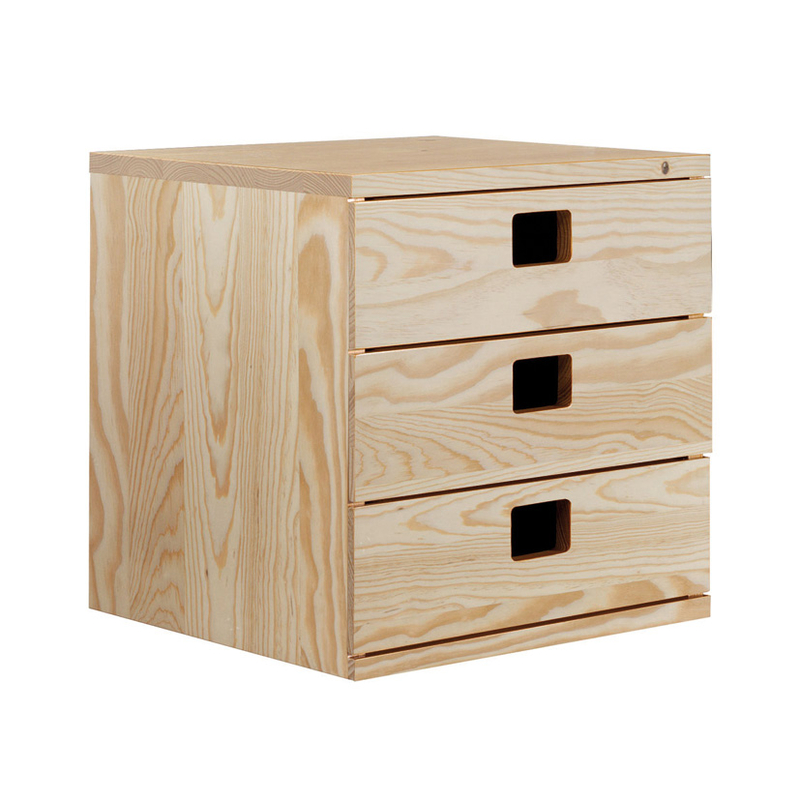 Sistema de estantería modular: Módulo 3 cajones