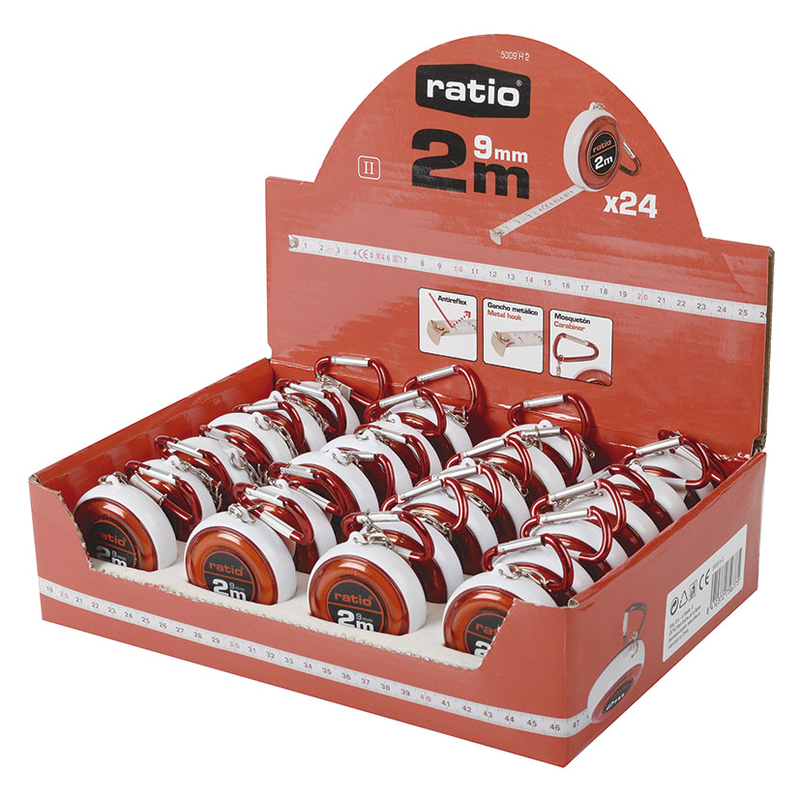 Flexómetro llavero RATIO. 24 unidades