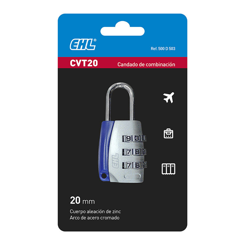 Candado combinación EHL CVT