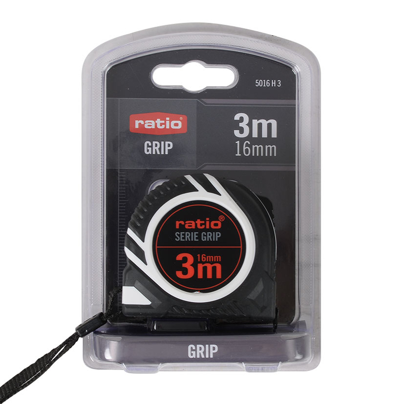 Flexómetro RATIO Serie Grip 3 m x 16 mm