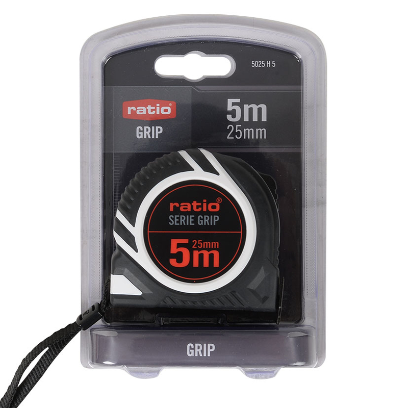 Flexómetro RATIO Serie Grip 5 m x 25 mm