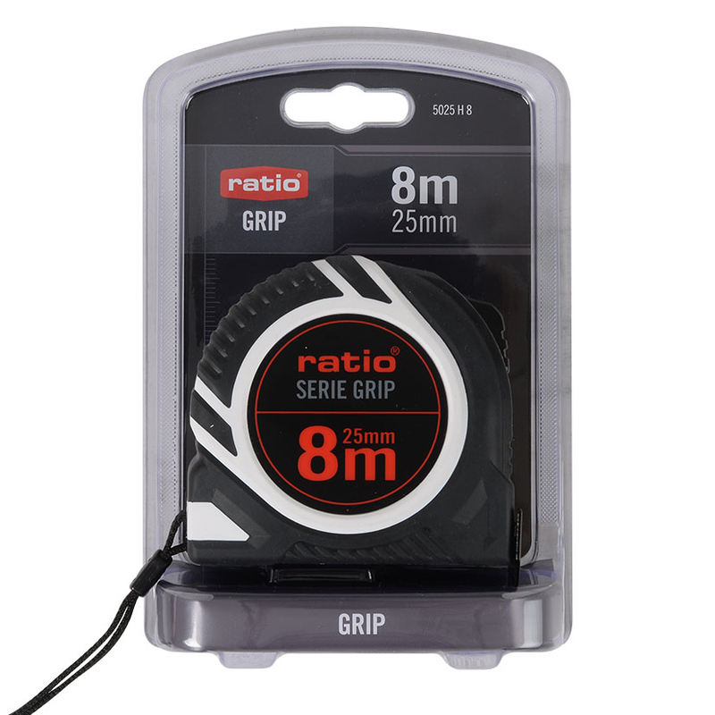 Flexómetro RATIO Serie Grip 8 m x 25 mm