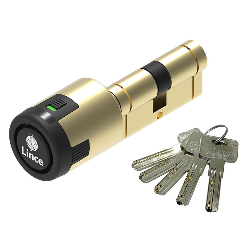 Cilindro seguridad con alarma LINCE CPlus Alarm Latón