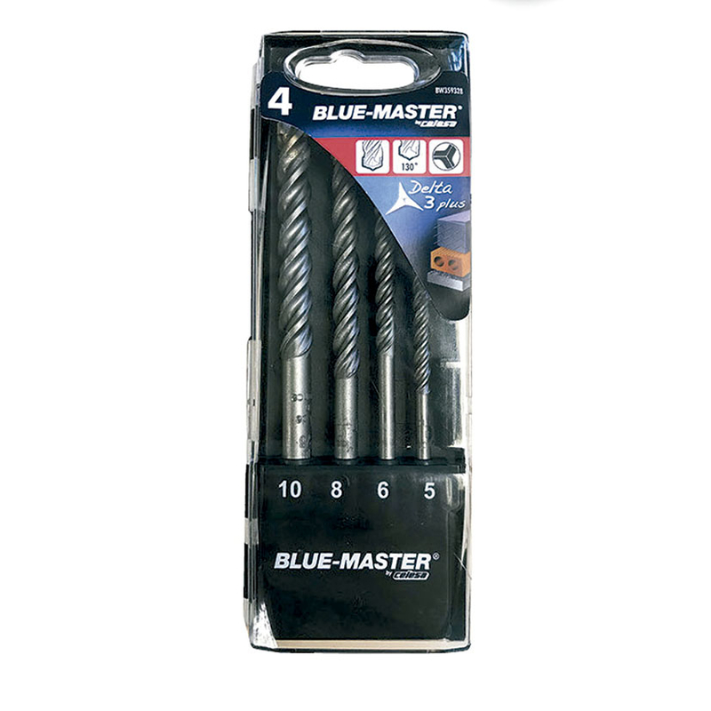 Estuche 4 brocas Widia BLUE MASTER Delta 3 plus