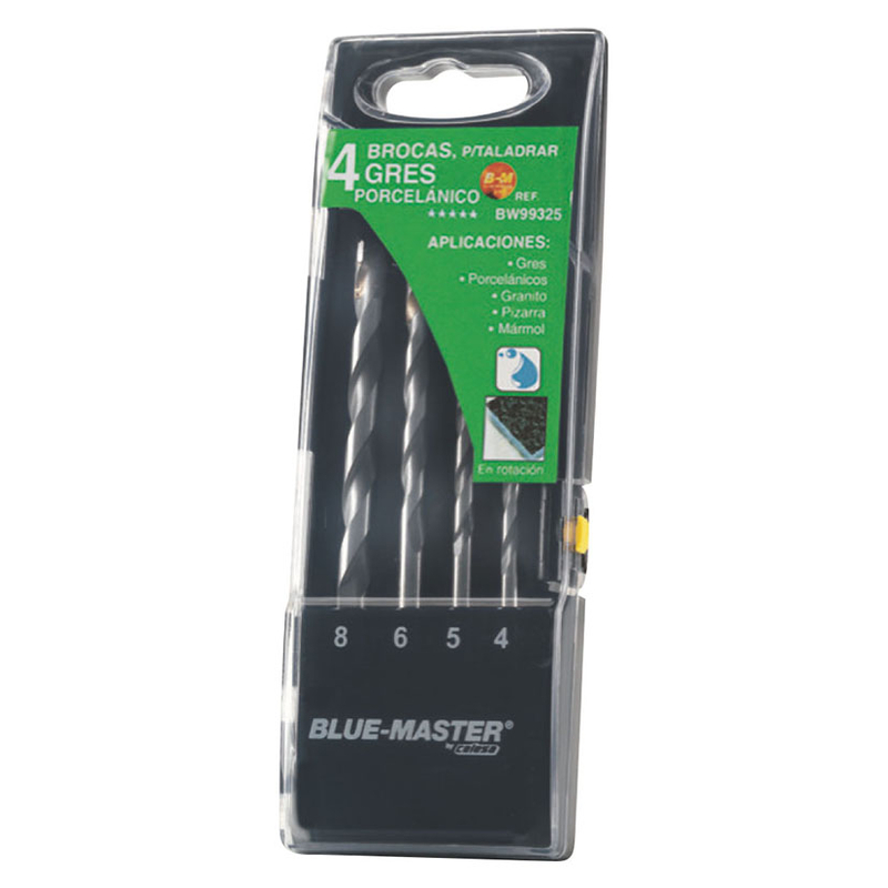 Estuche 4 brocas BLUE MASTER gres y porcelánico