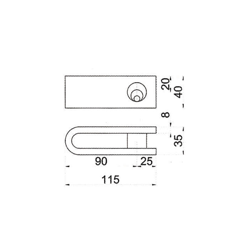Candado puerta ballesta CAYS modelo C1 2 unidades