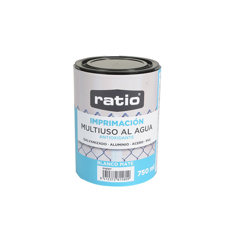 Imprimación antioxidante mate al agua RATIO multiusos blanca