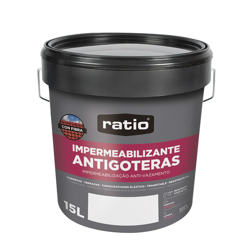 Impermeabilizante RATIO antigoteras fibras 750 ml
