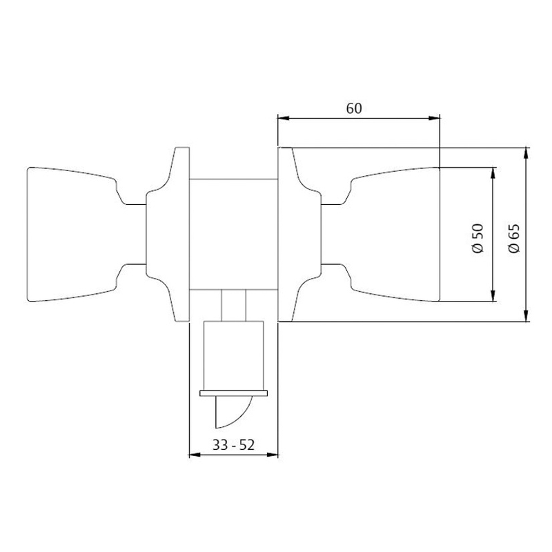 Cerradura pomos TESA ASSA ABLOY modelo 3505