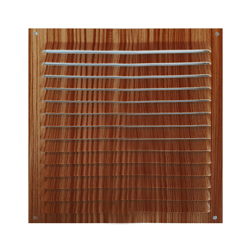 Rejilla de ventilación con mosquitera madera oscura  5 unidades