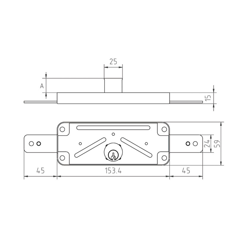 Cerradura MCM puerta enrollable modelo 1511AV