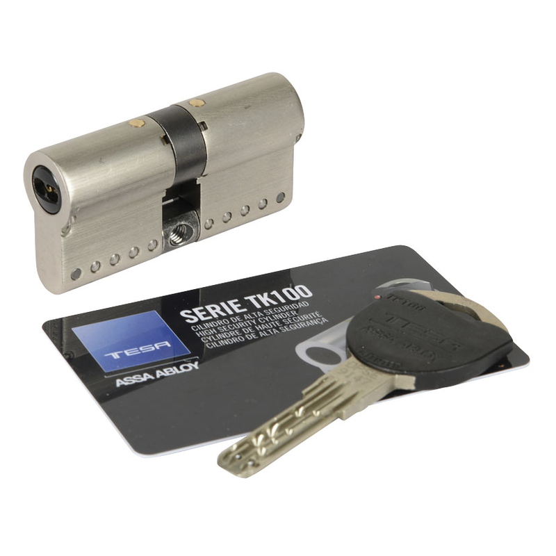 Cilindro de alta seguridad TESA ASSA ABLOY TK100 níquel 30-30 mm | cerca ti - Cadena88