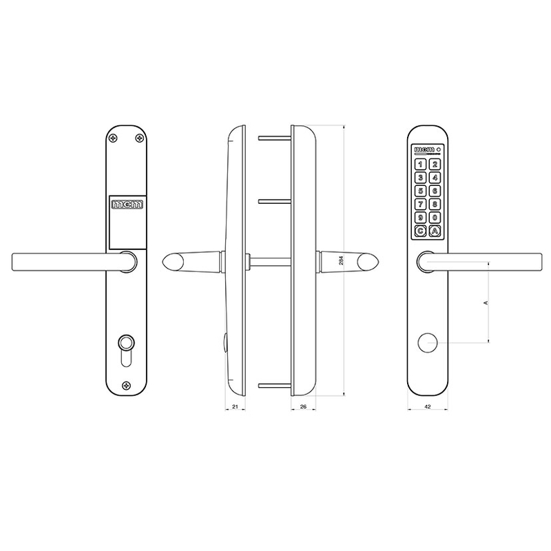 Manilla digital electrónica MCM KS40SA9DL EasyKey