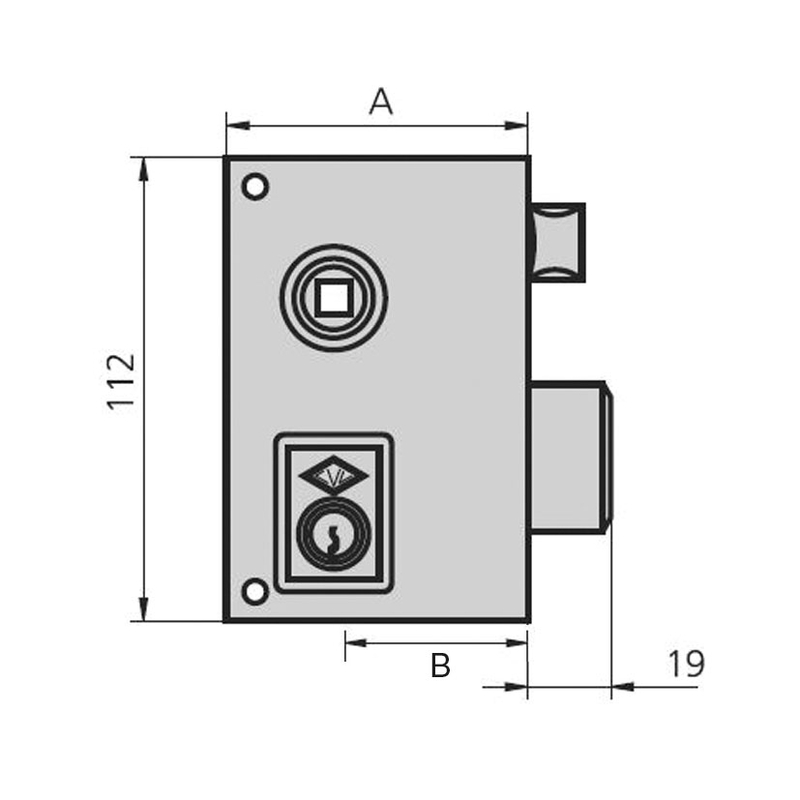 Cerradura sobreponer CVL modelo 56B/0 35mm