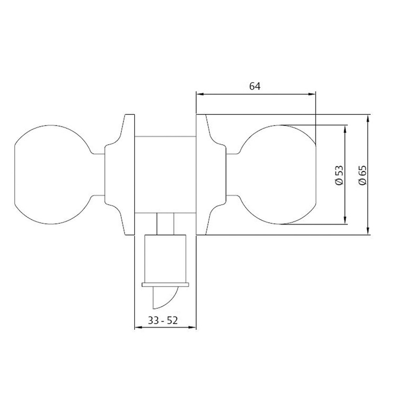 Cerradura pomos TESA ASSA ABLOY modelo 3905